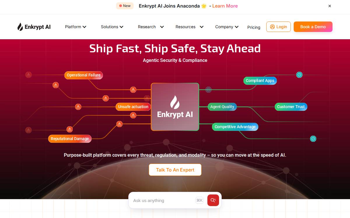 Enkryptai website preview