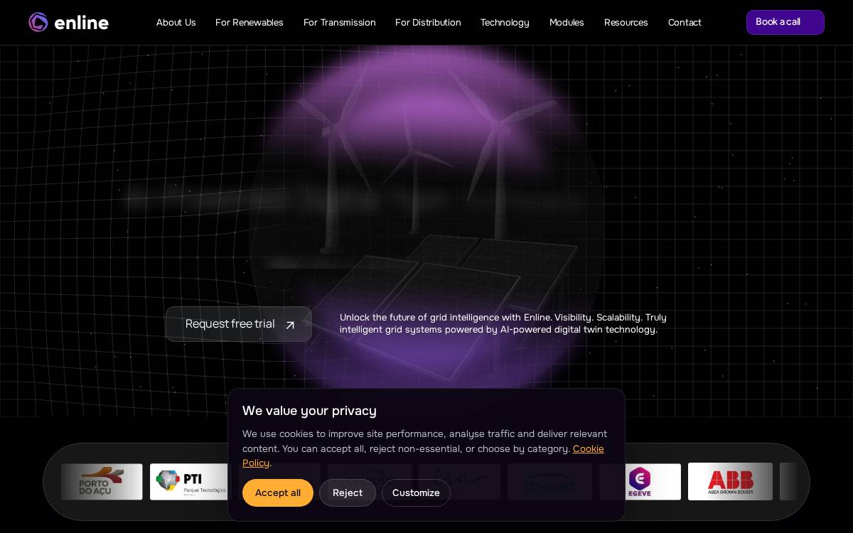 Enline website preview