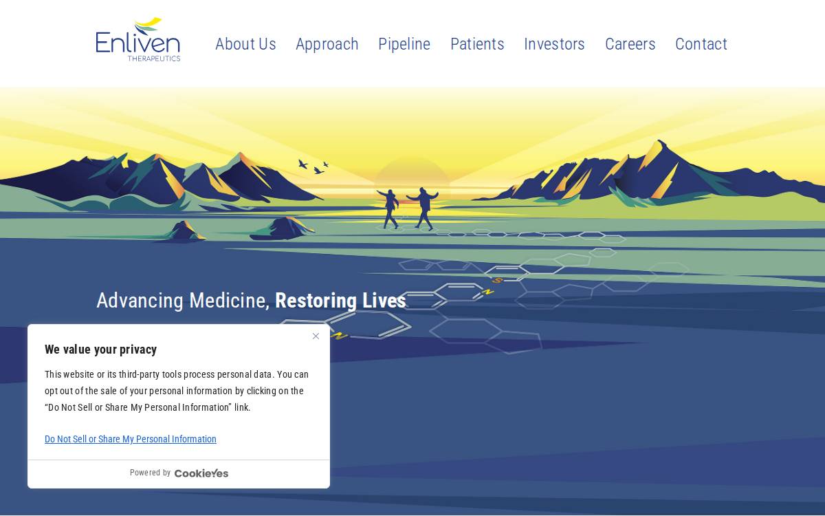 Enliven Therapeutics website preview