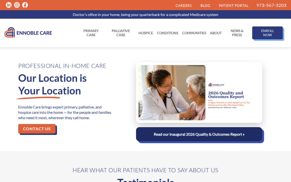 Ennoblecare website preview