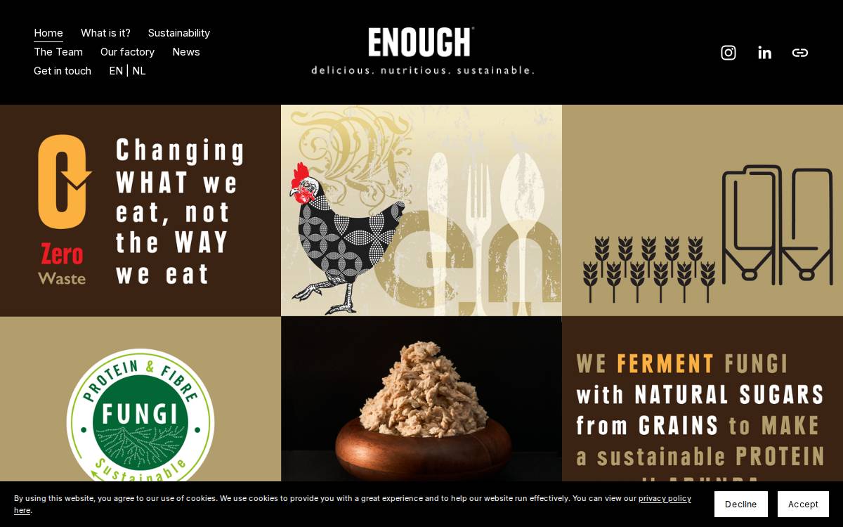 Enough Food website preview