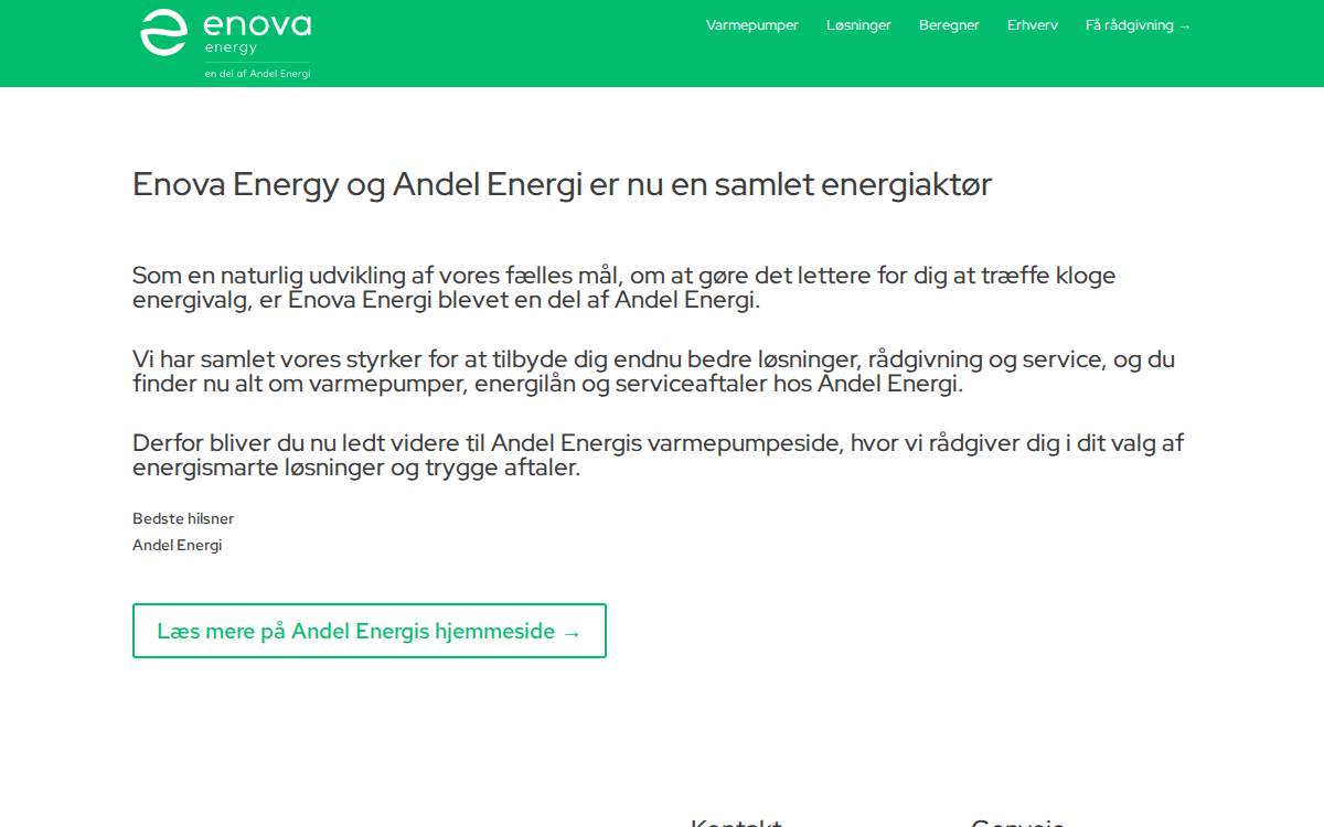 Enova website preview