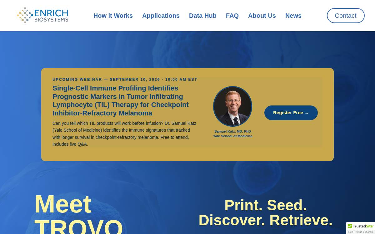 Enrich Biosystems website preview