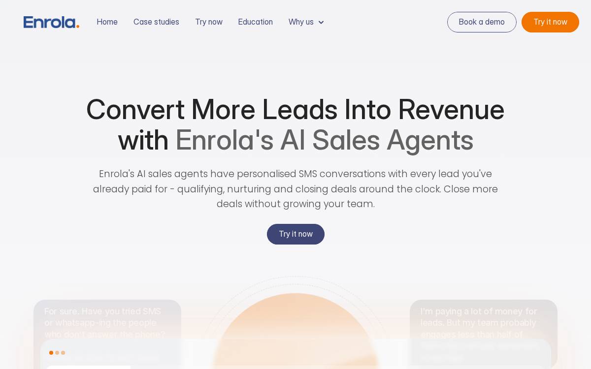 Enrola website preview