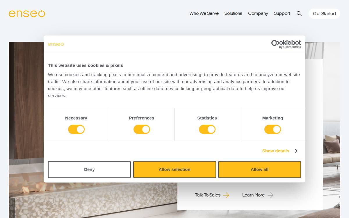 Enseo website preview