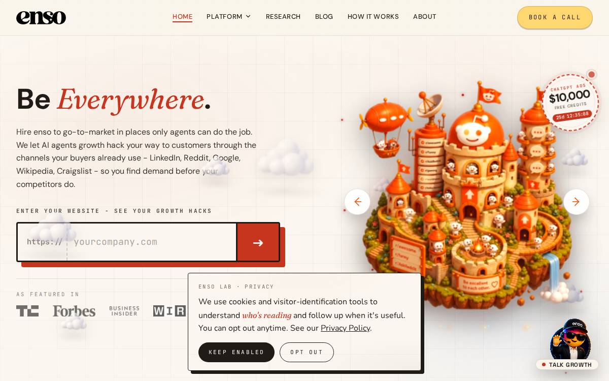 Enso website preview