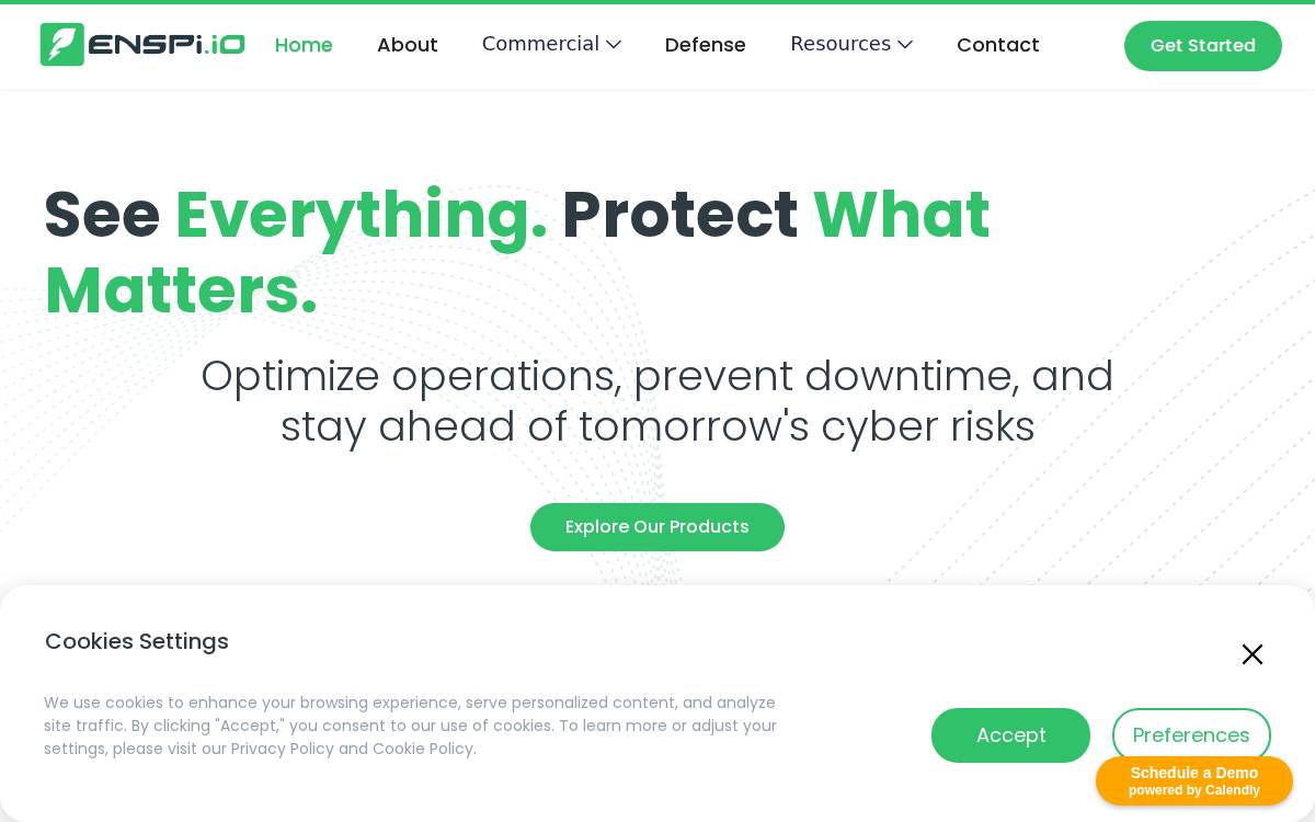 Enspi Technologies website preview