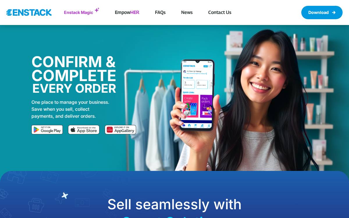 Enstack website preview