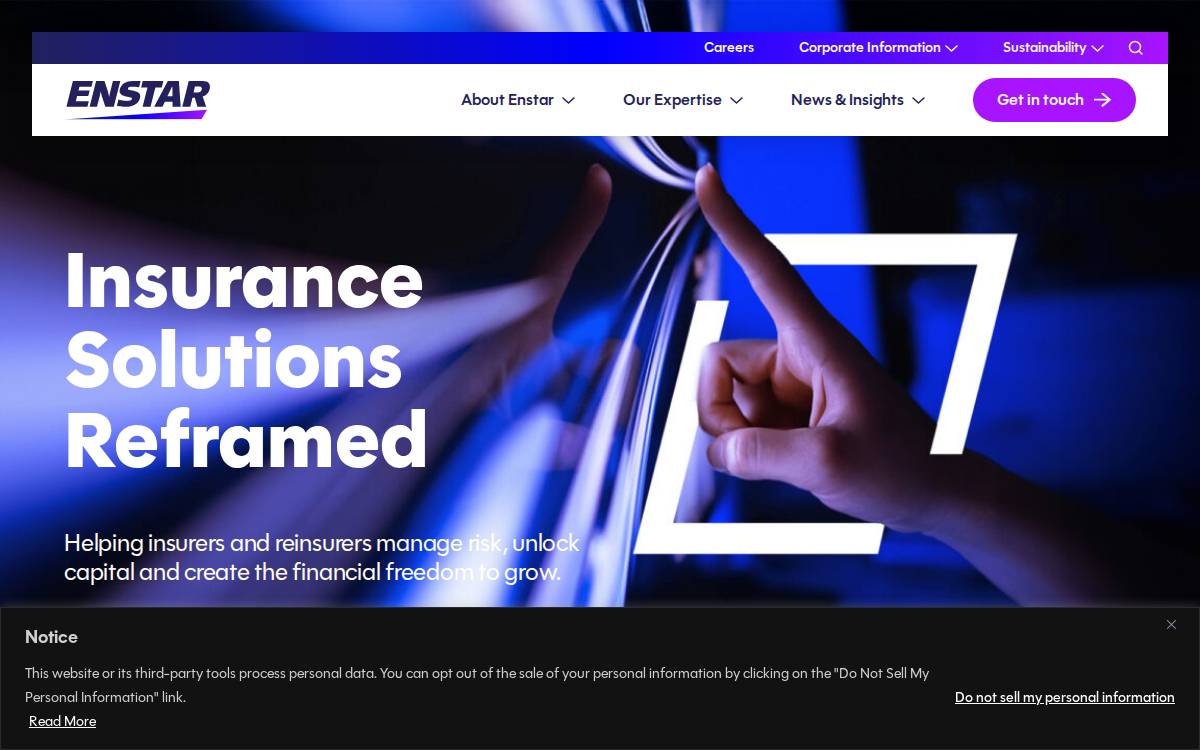 Enstar website preview