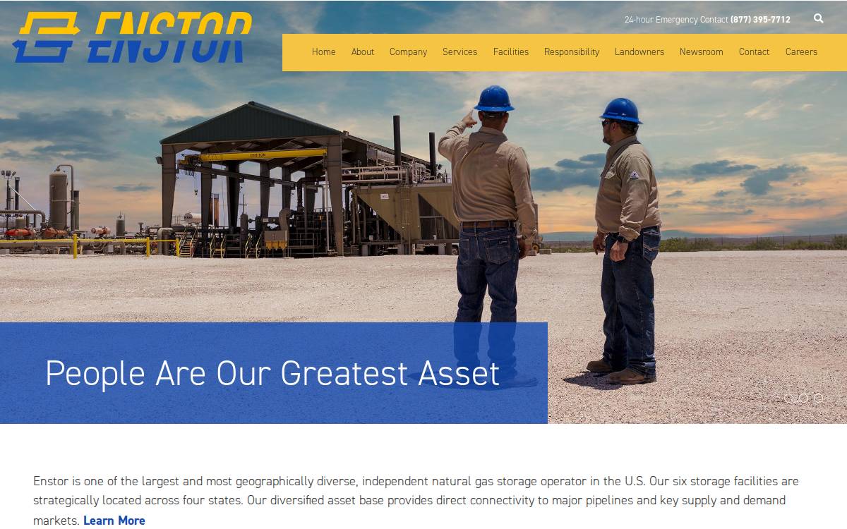 Enstor website preview