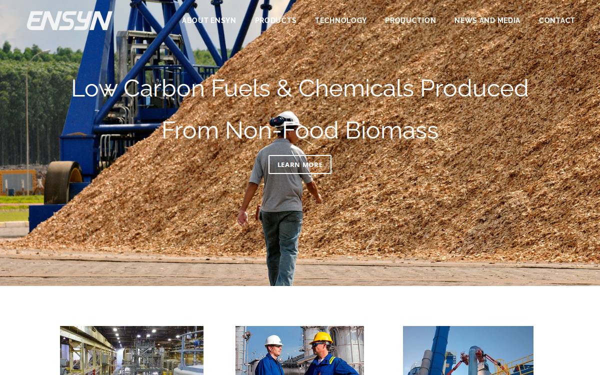 Ensyn website preview
