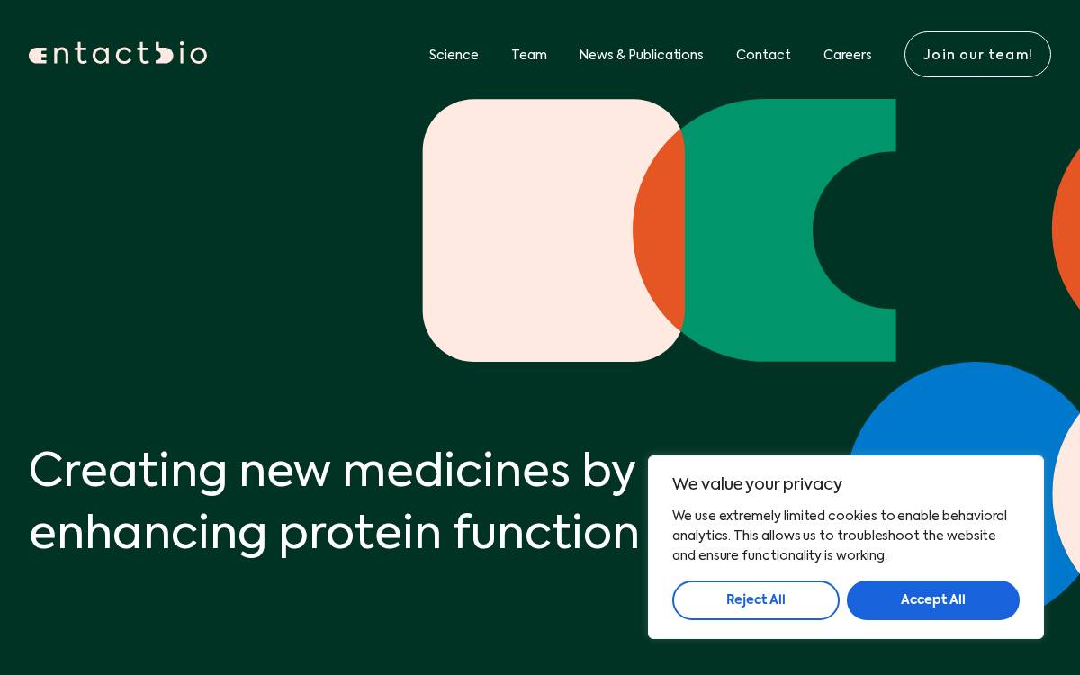 Entactbio website preview