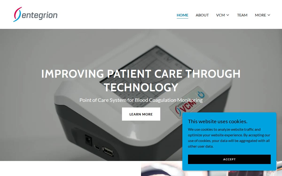 Entegrion website preview
