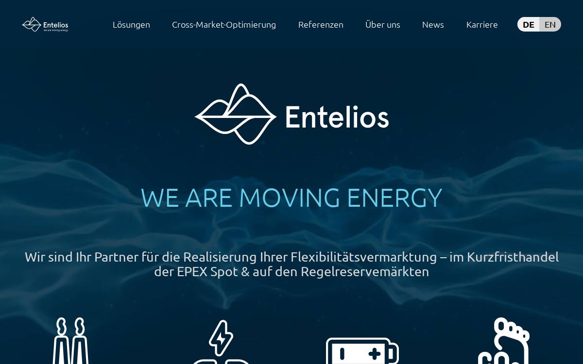 Entelios AG website preview