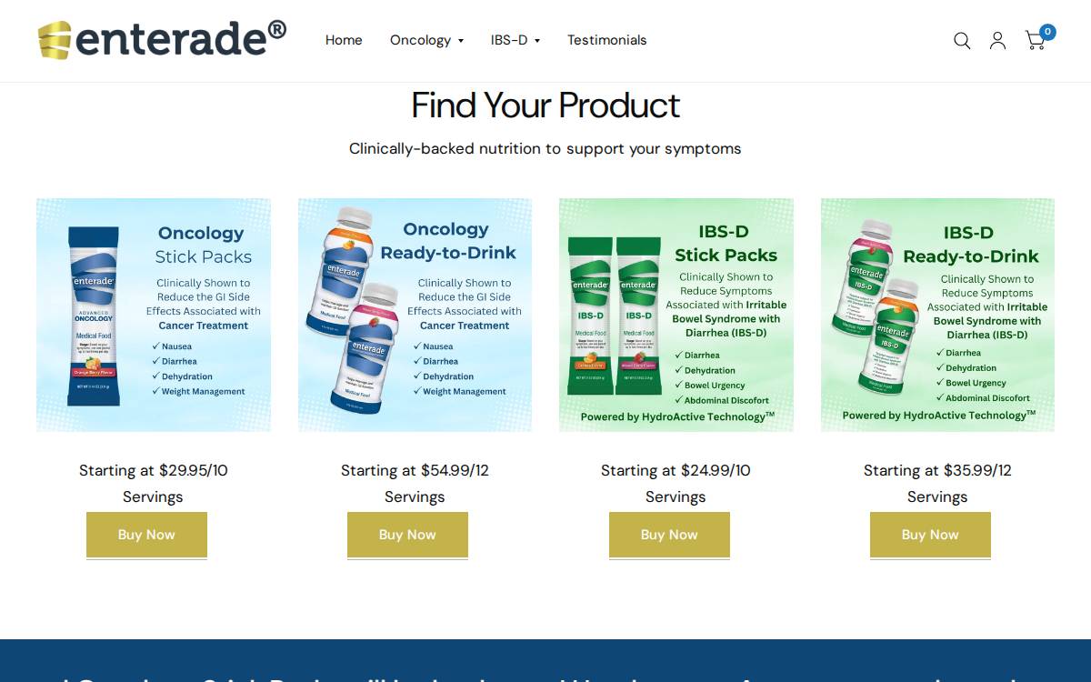 enterade website preview