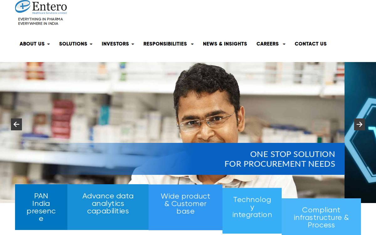 Enterohealthcare website preview