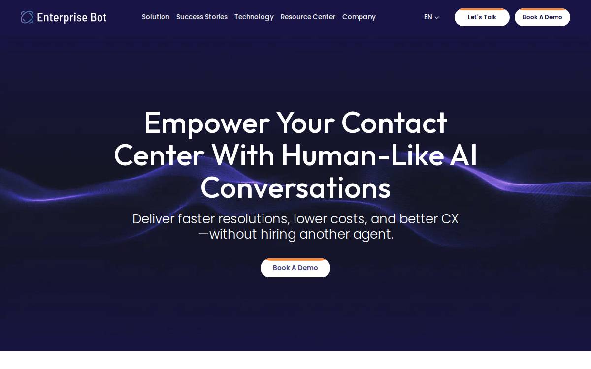 Enterprise Bot website preview