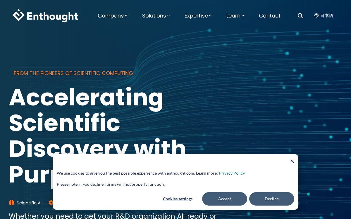 Enthought website preview