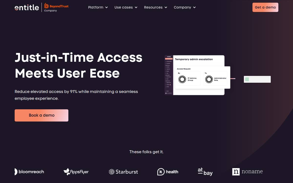 Entitle website preview