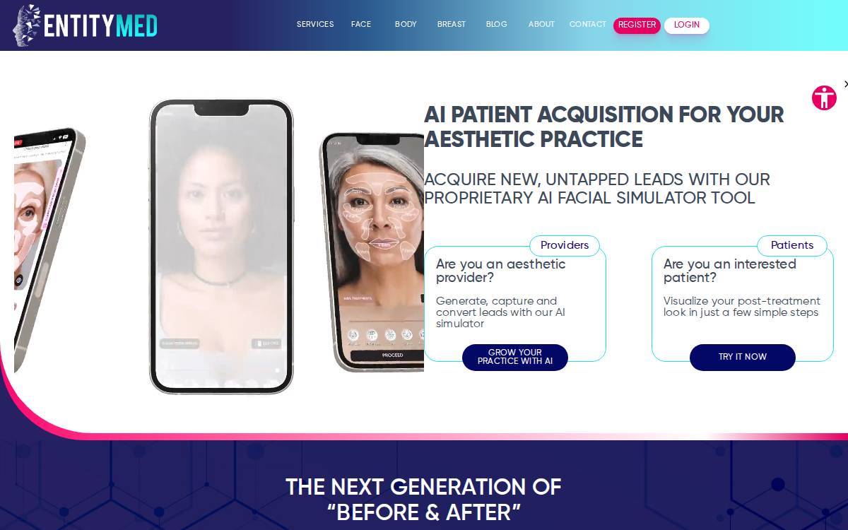 Entitymed website preview