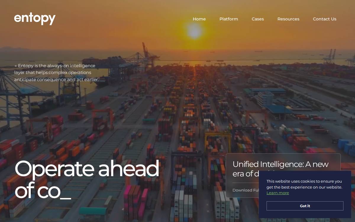 Entopy website preview