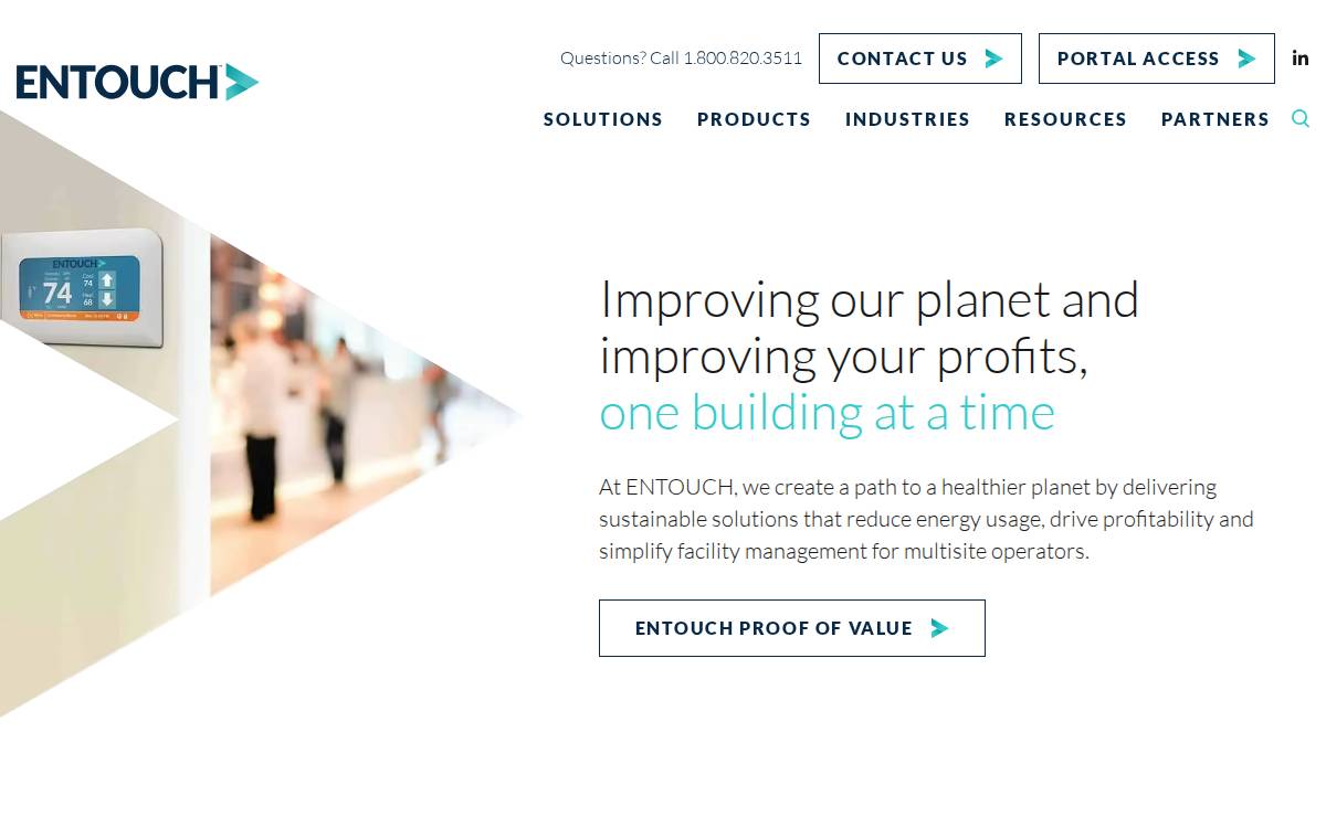 ENTOUCH Controls website preview