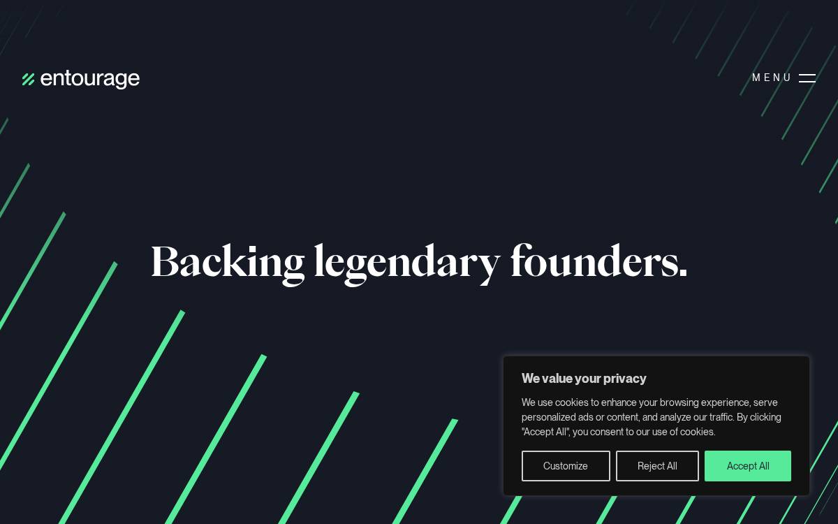 Entourage website preview