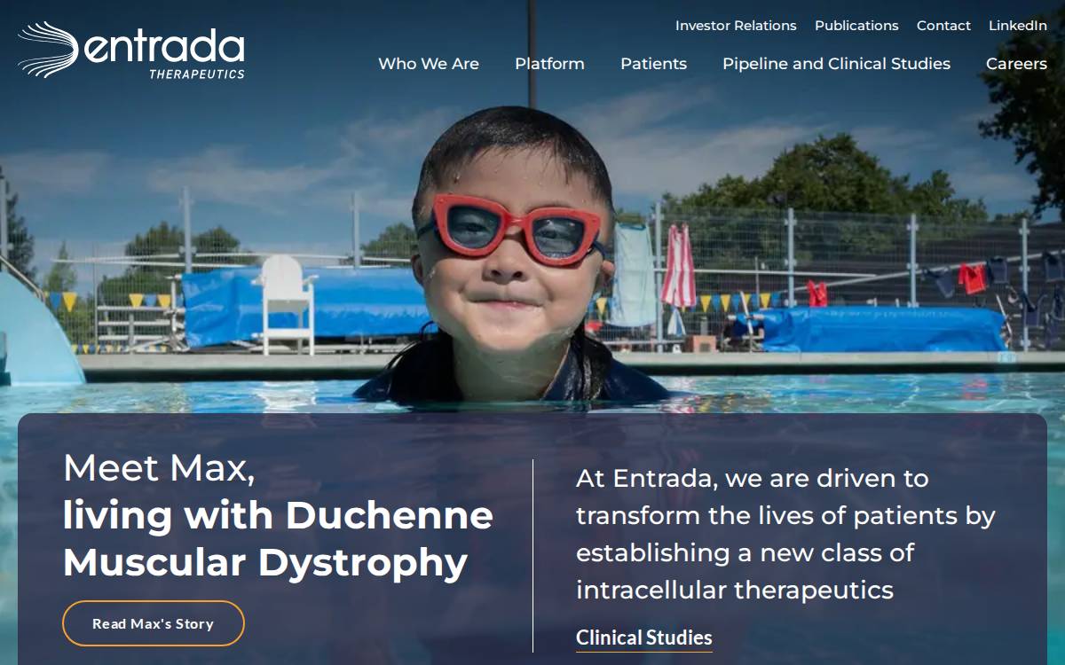 Entrada Therapeutics, Inc. website preview