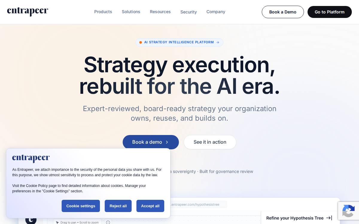 Entrapeer website preview