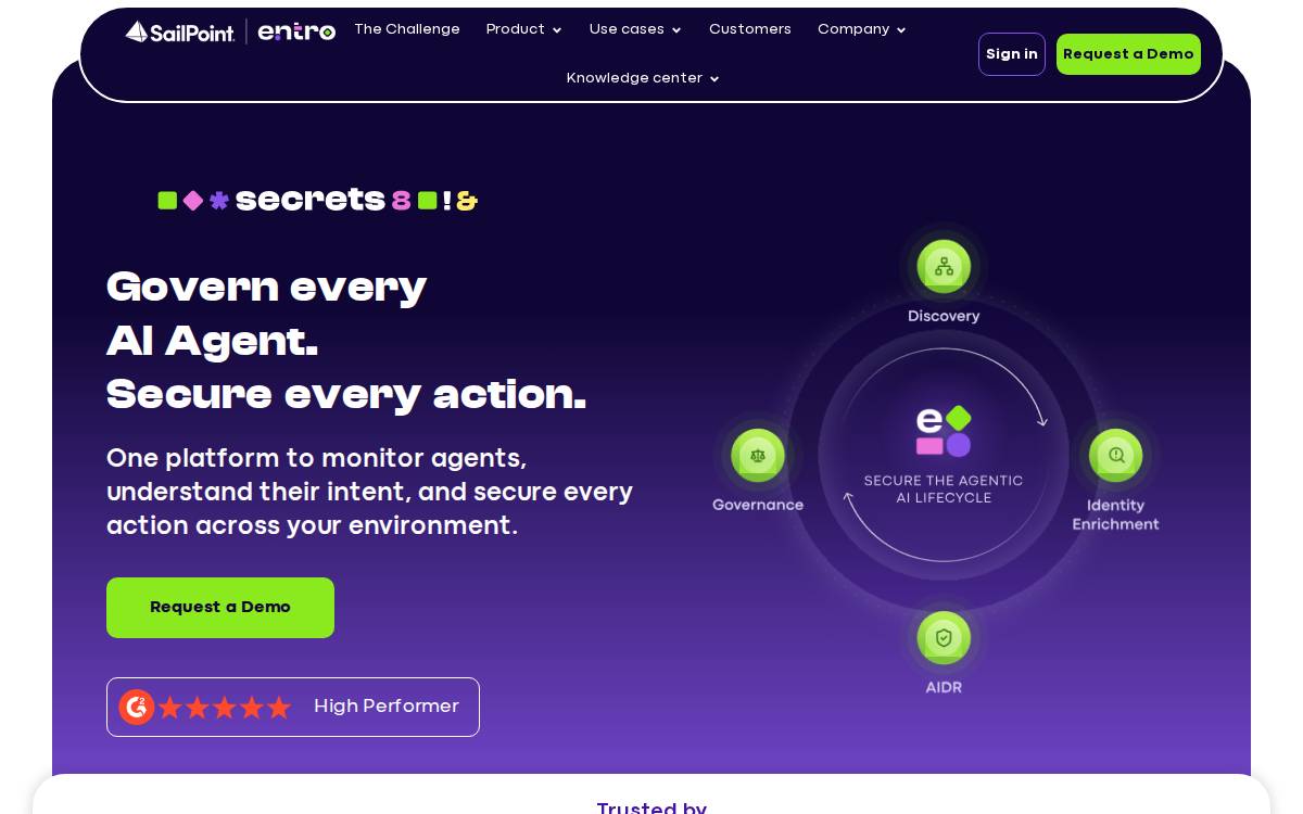 Entro Security website preview