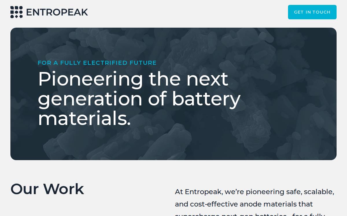 Entropeak website preview
