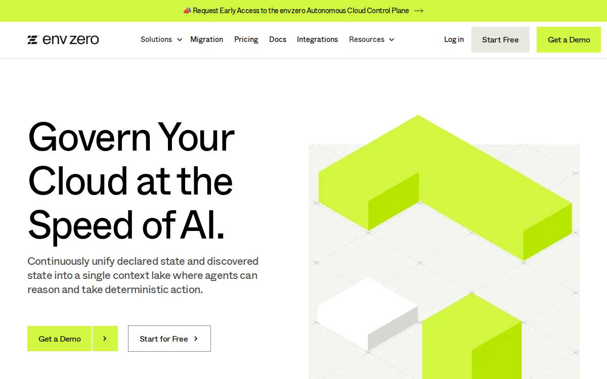 Env0 website preview
