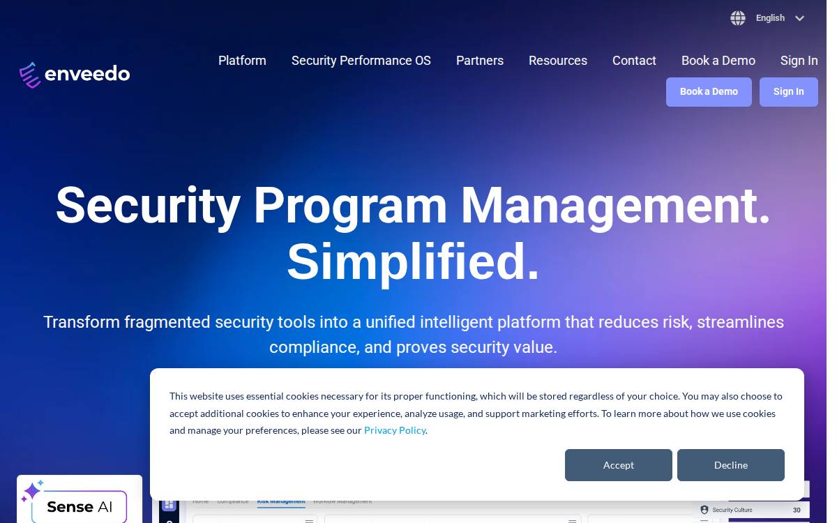Enveedo website preview