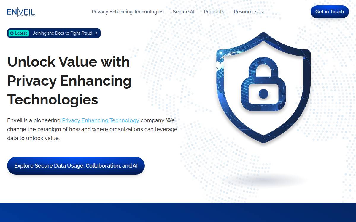 Enveil, Inc. website preview