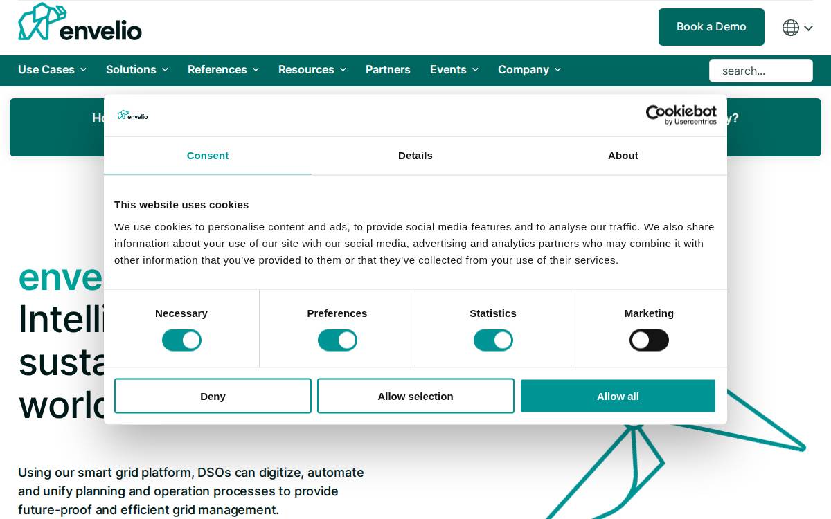 envelio website preview