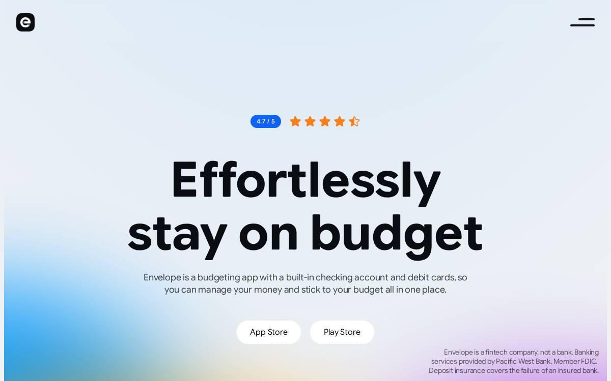 Envelope website preview