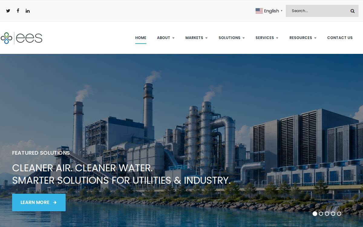 Environmental Energy Services, Inc. website preview