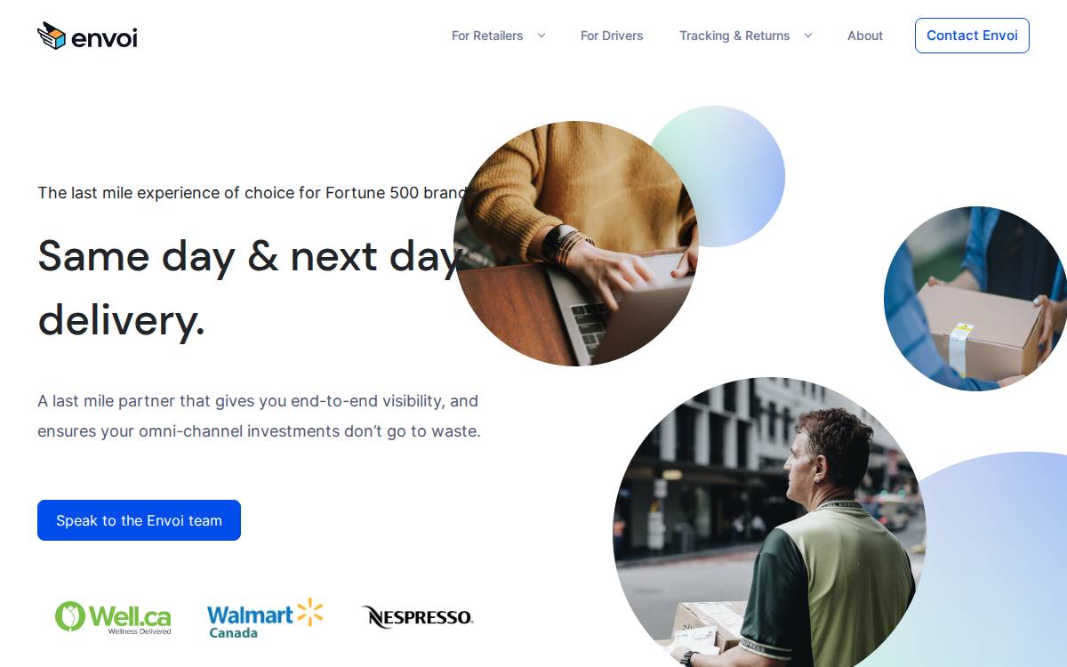 Envoi Technologies website preview