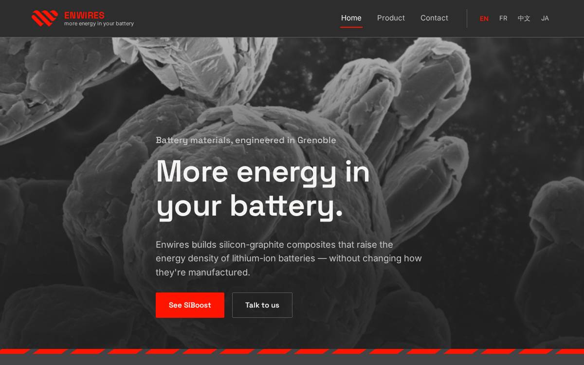 Enwires website preview