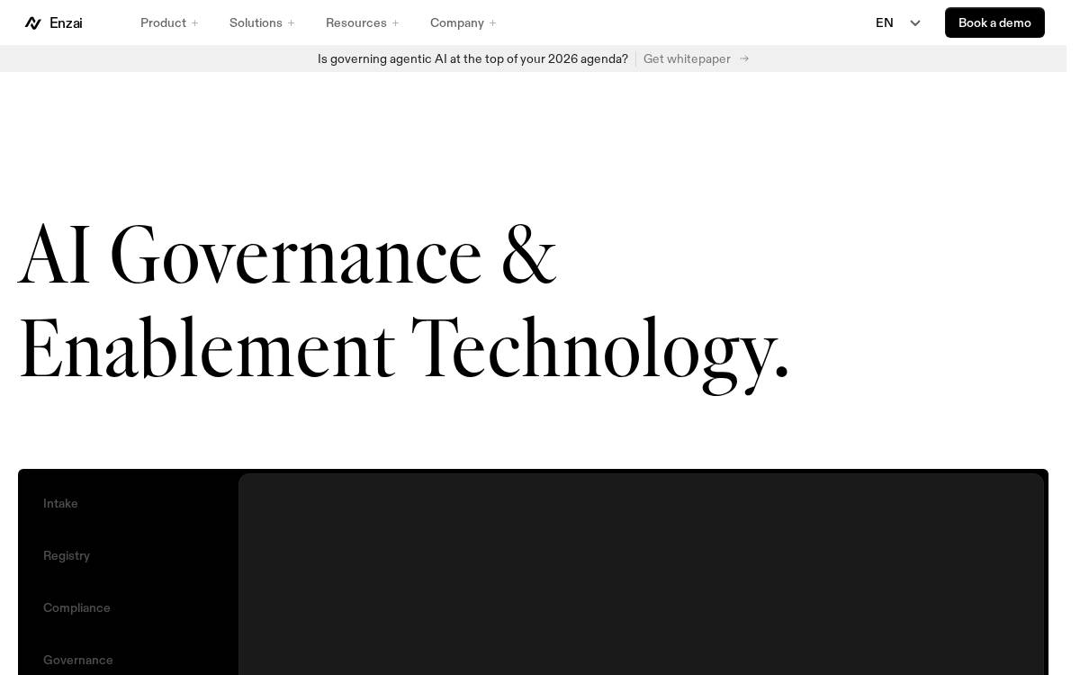 Enzai website preview