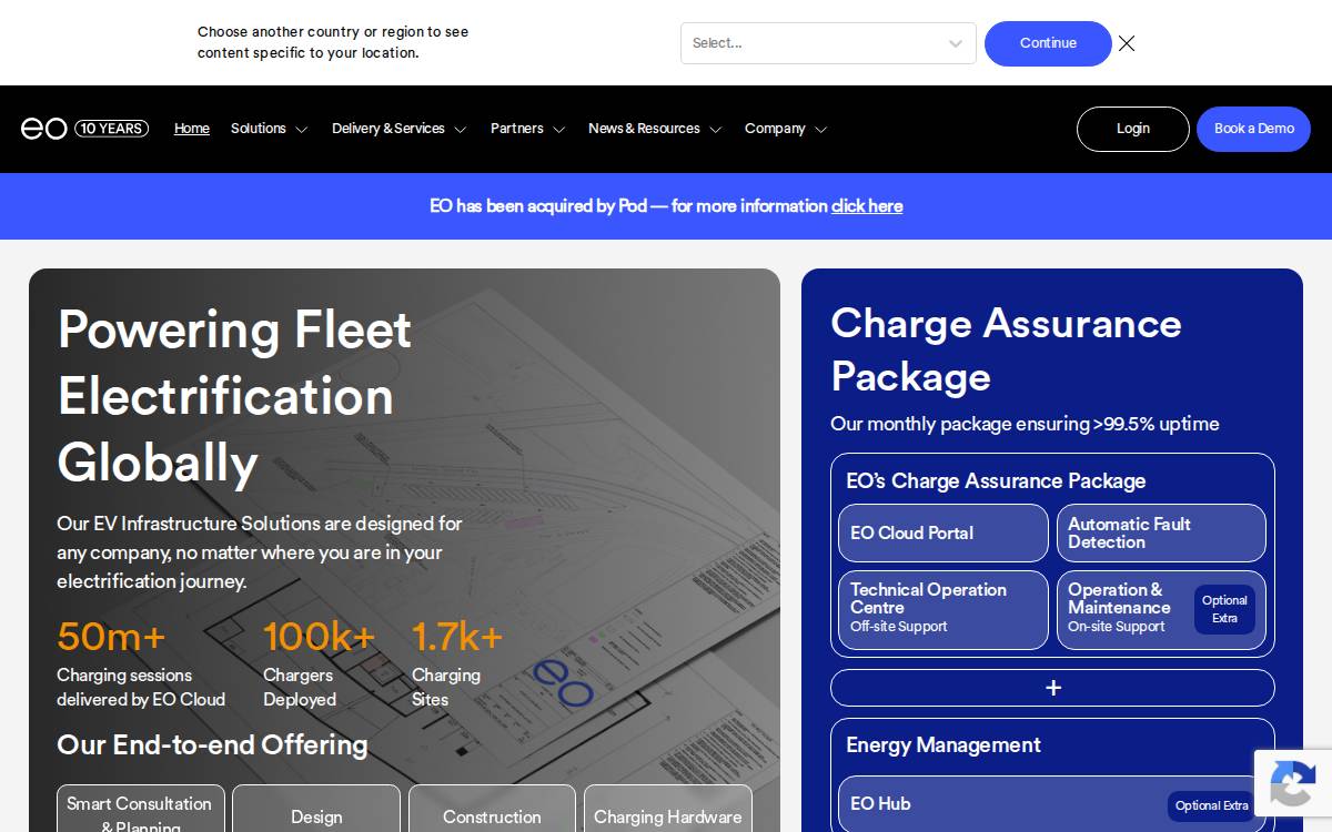 EO Charging website preview