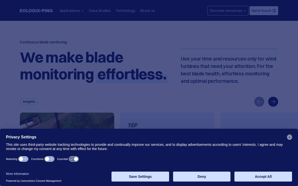 EOLOGIX-PING website preview