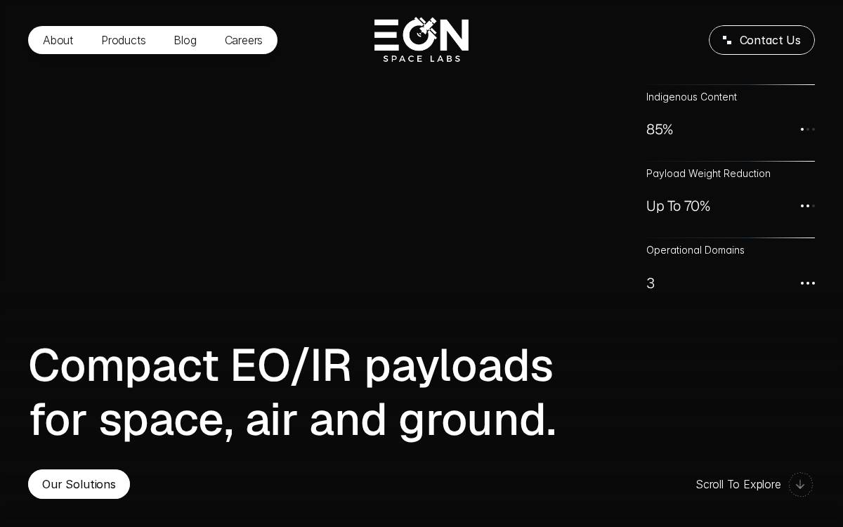 Eonspacelabs website preview