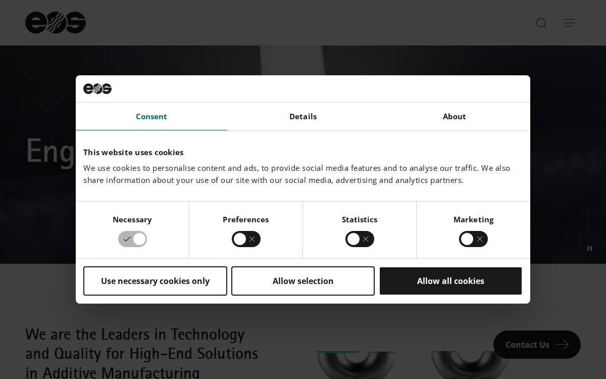 Eos website preview