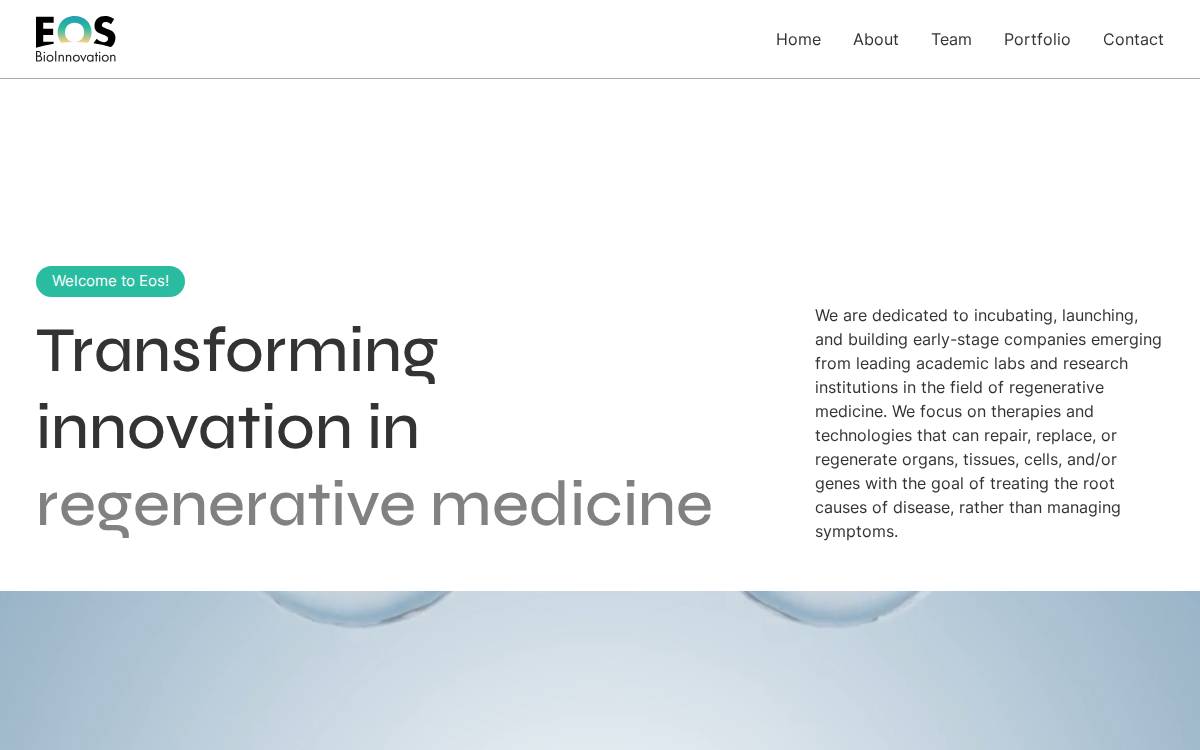 Eosbioinnovation website preview