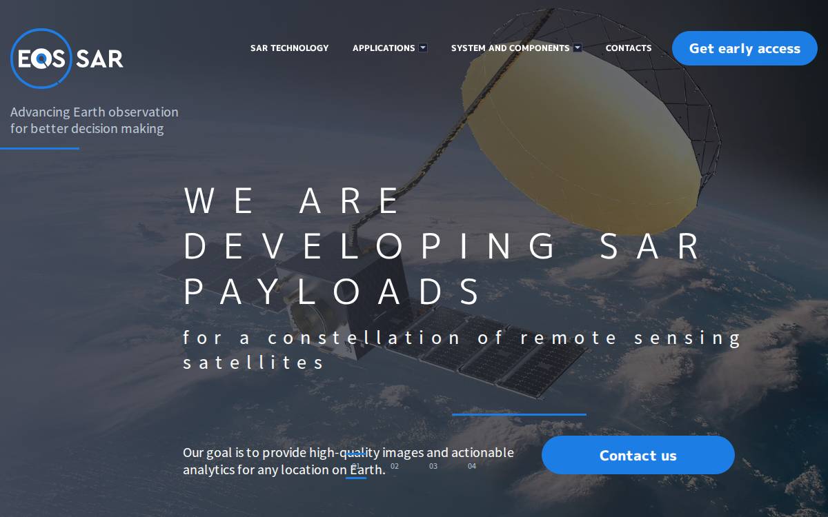 EOS SAR website preview