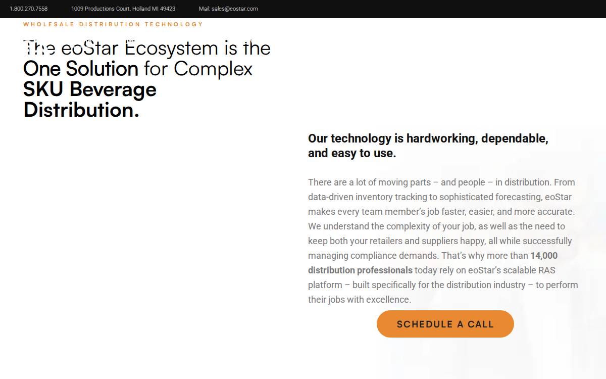 eoStar website preview