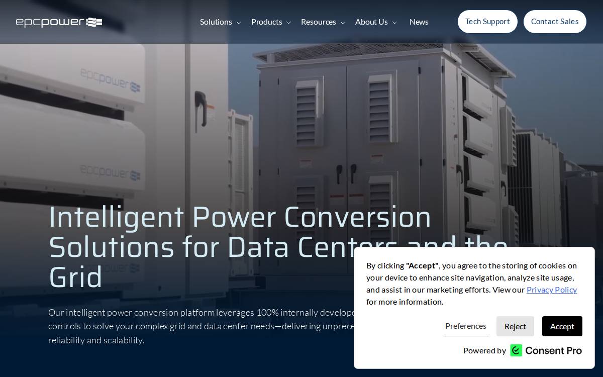 EPC Power website preview
