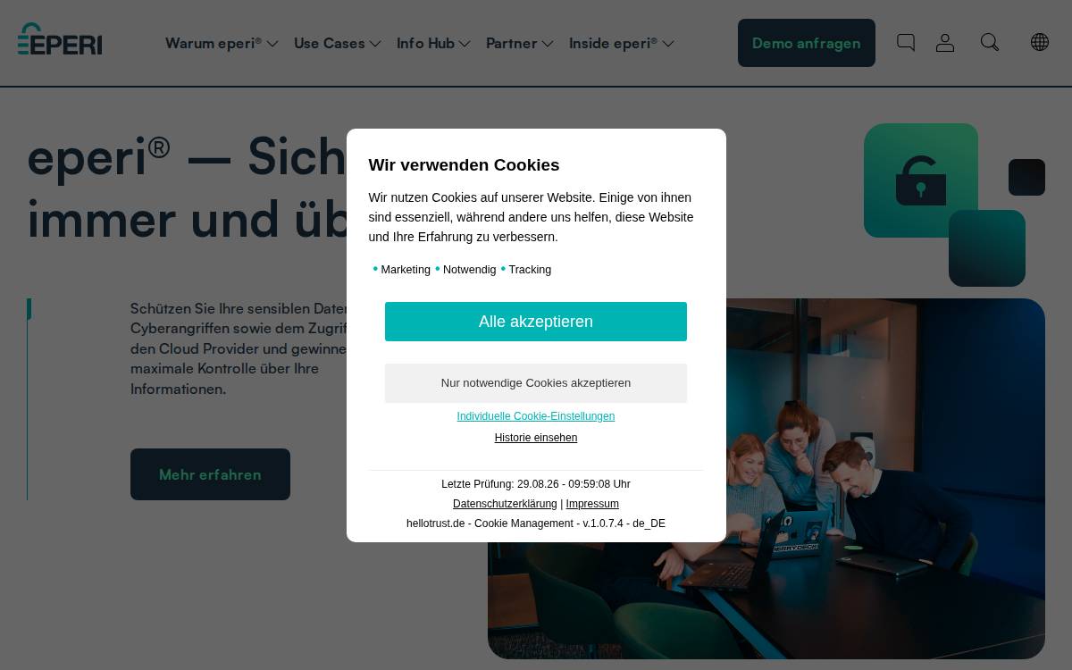 Eperi website preview