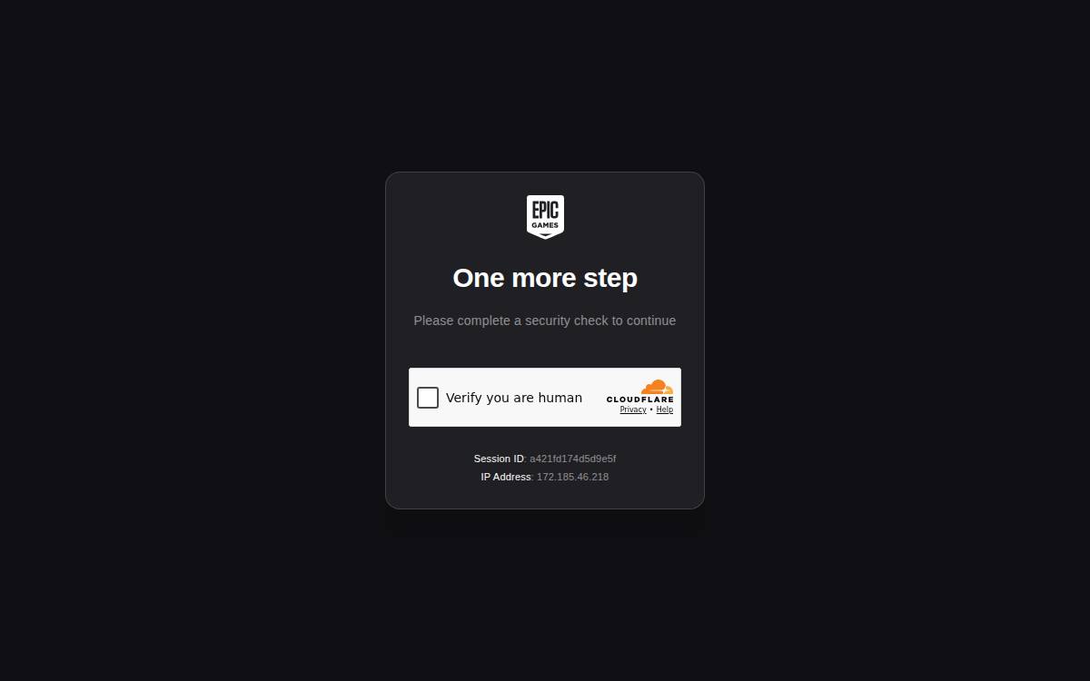 Epic Games website preview